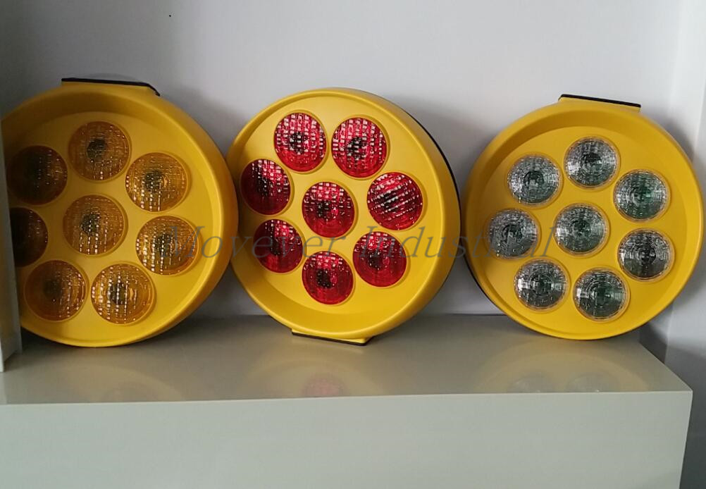 Sunflower design solar yellow / red flash light_Movever